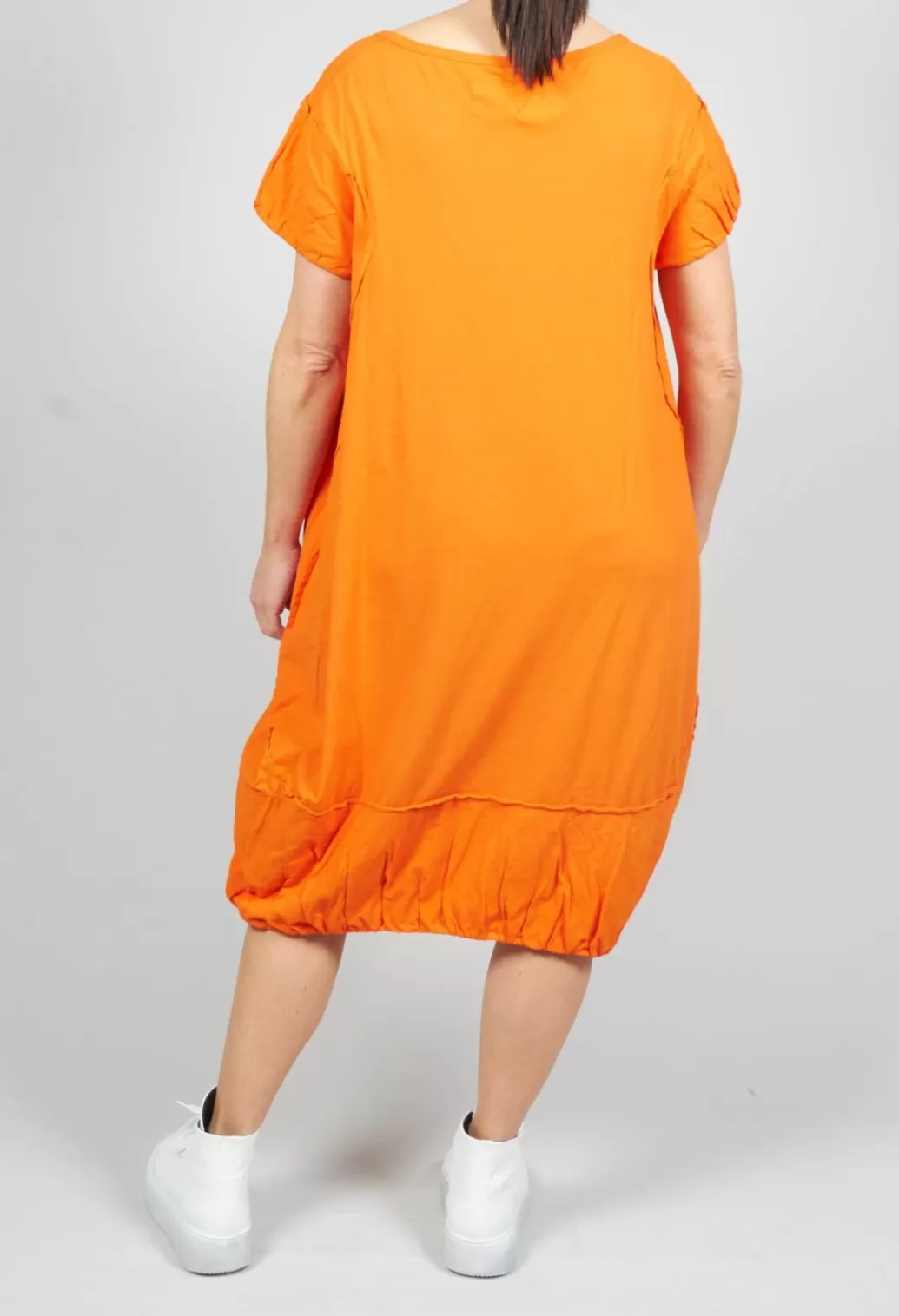 Dresses^Rundholz Dip Short Sleeved Jersey Dress With Gathered Hem In Orange