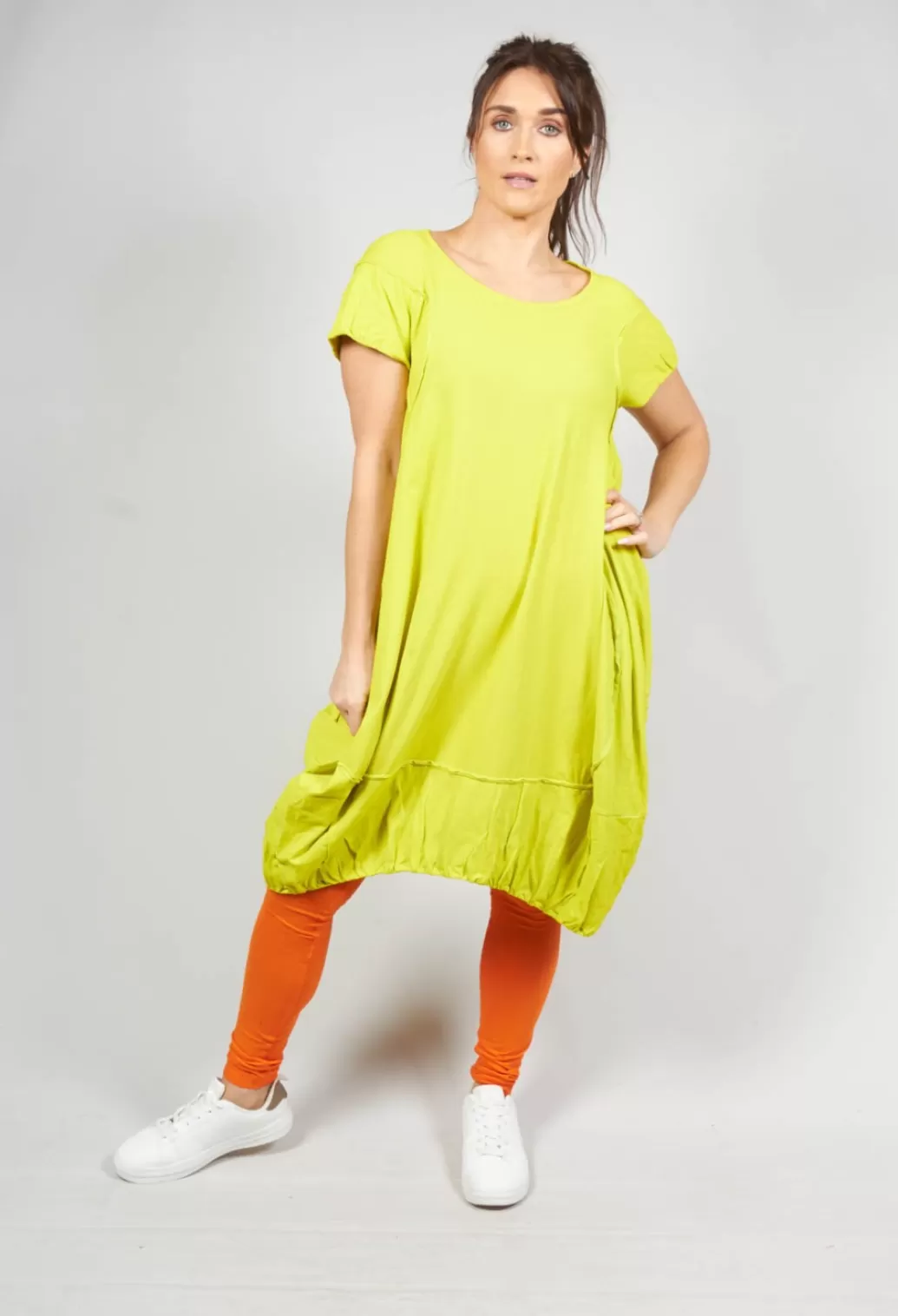 Dresses^Rundholz Dip Short Sleeved Jersey Dress With Gathered Hem In Spring