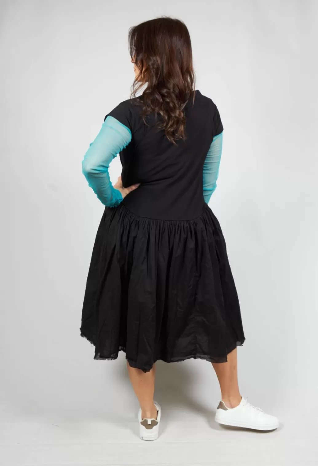 Dresses^Rundholz Dip Short Sleeved Jersey Dress With Gathered Waist In Black