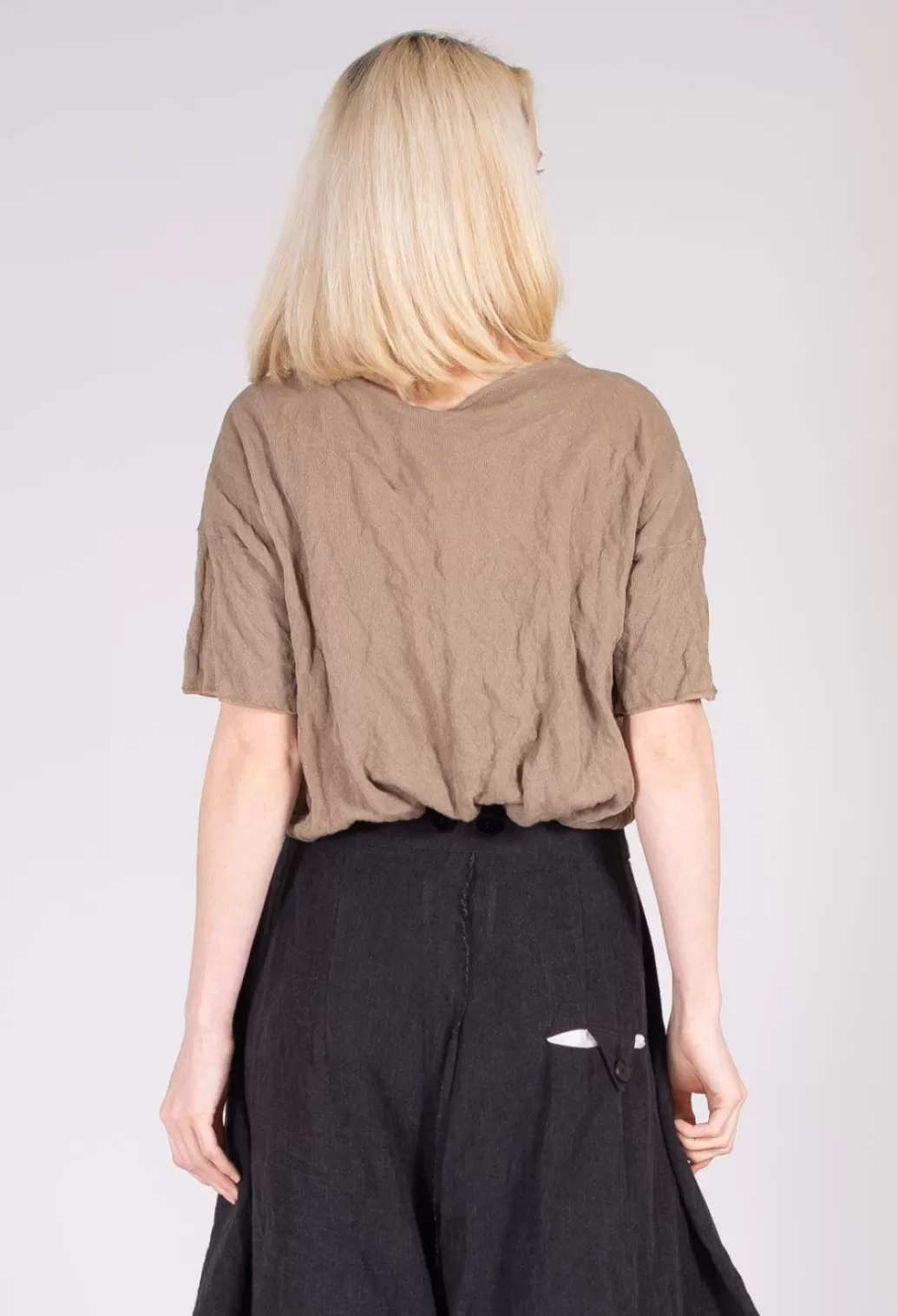 Jumpers^M J Watson Short Sleeved Jumper In Taupe