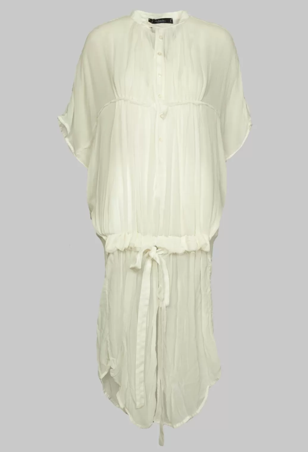 Dresses^Umit Unal Silk Chiffon Shirt Dress In Off White