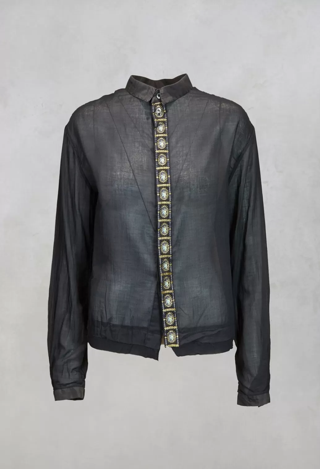 Shirts & Blouses^Umit Unal Silk Shirt In Dark Green