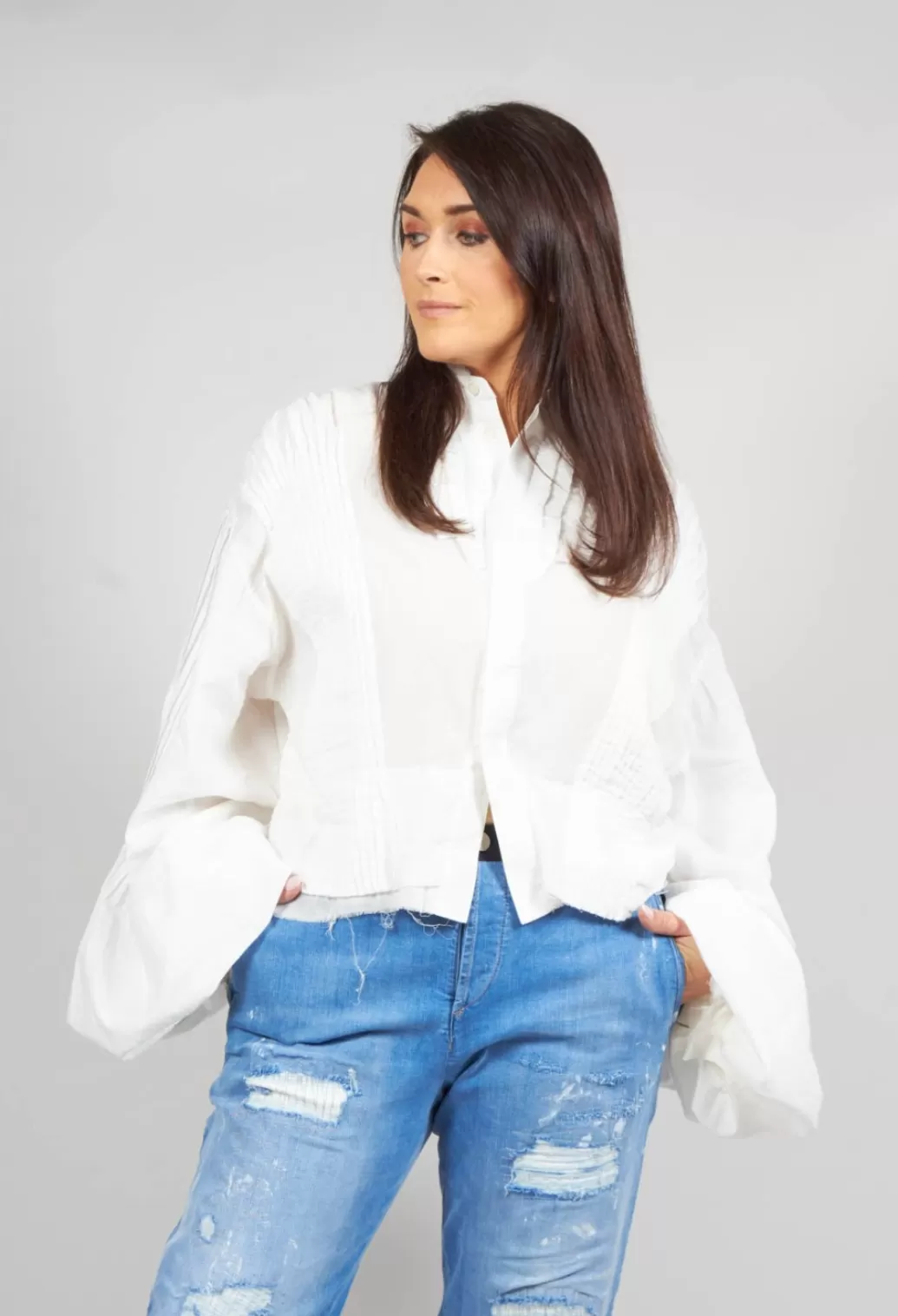 Shirts & Blouses^Umit Unal Silk Shirt In Off White