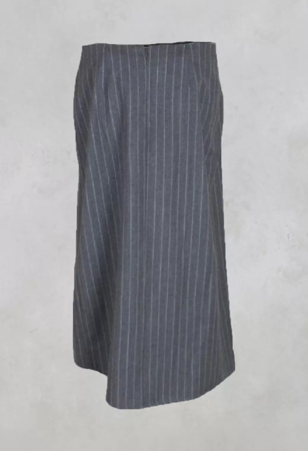 Skirts^Crea Concept Skirt With Pleated Front In Stone Pinstripe