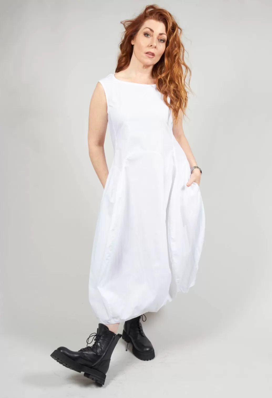 Dresses^Rundholz Mainline Sleeveless Balloon Dress In White