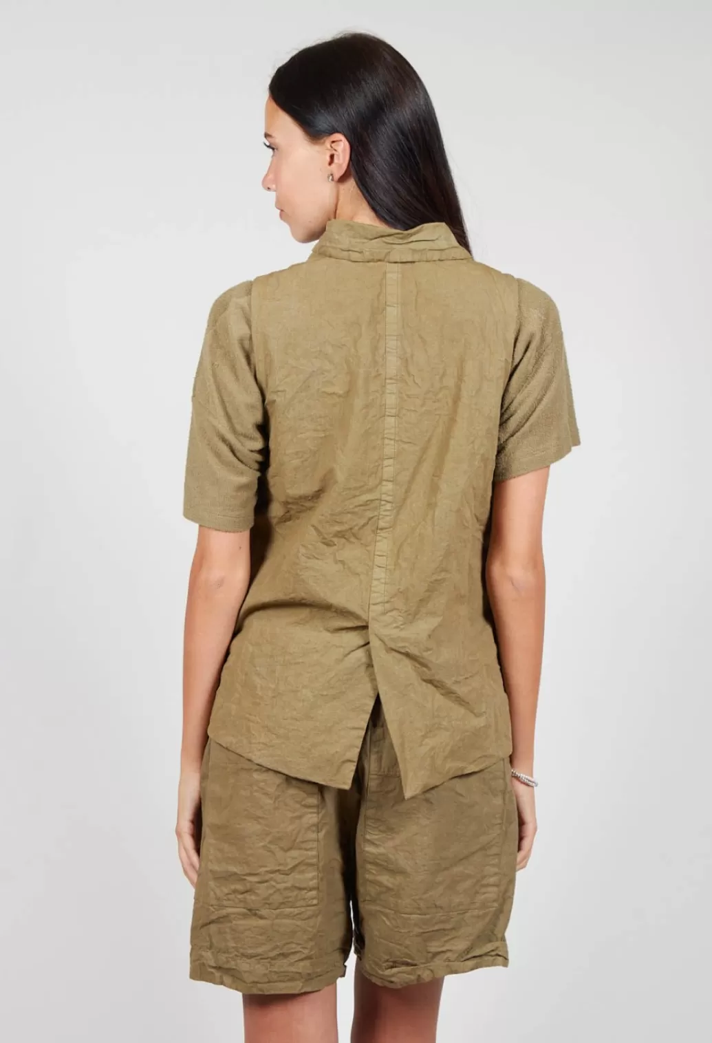 Jackets^Album Di Famiglia Sleeveless Blazer Cc In Khaki