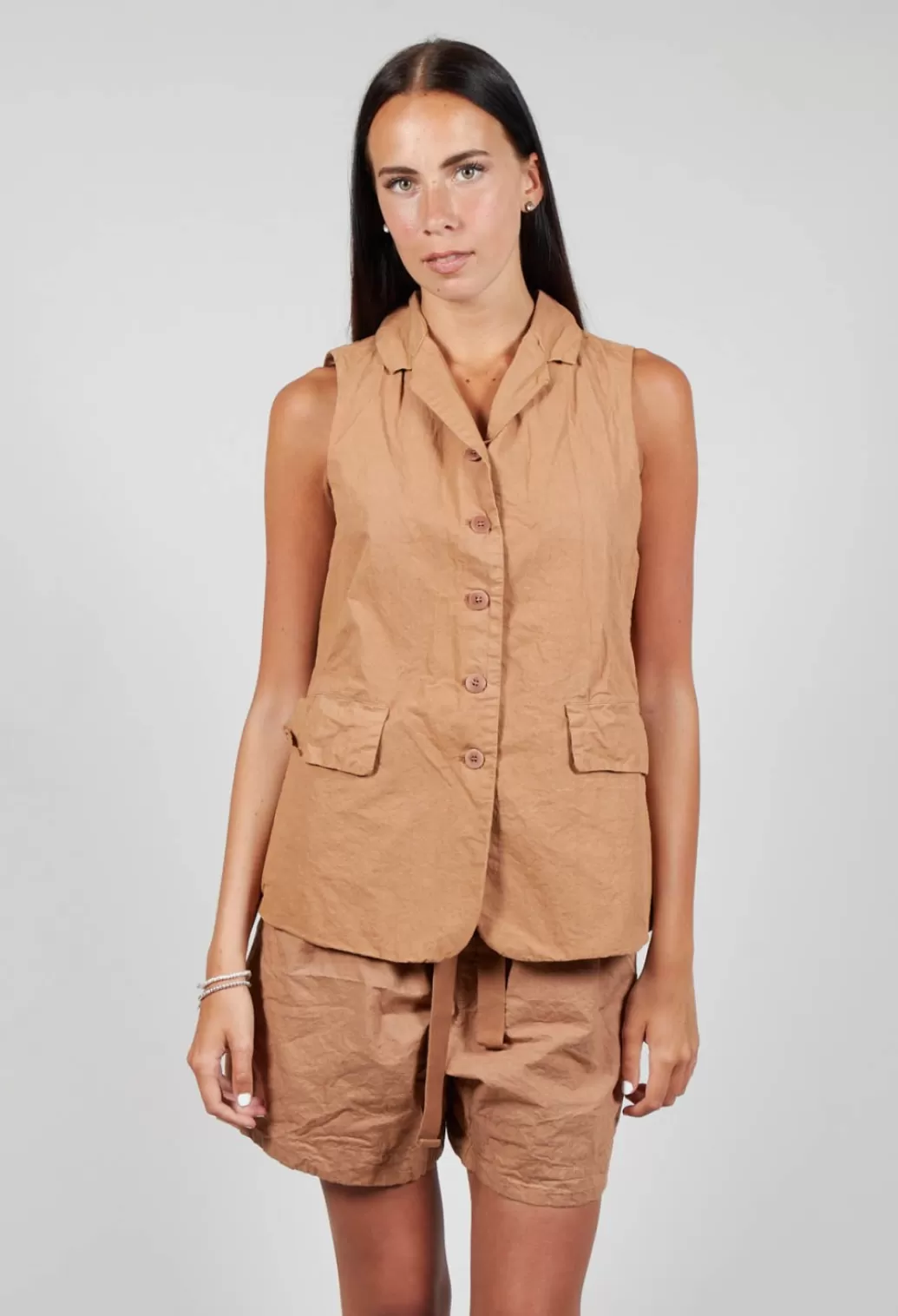 Jackets^Album Di Famiglia Sleeveless Blazer Cc In Pottery