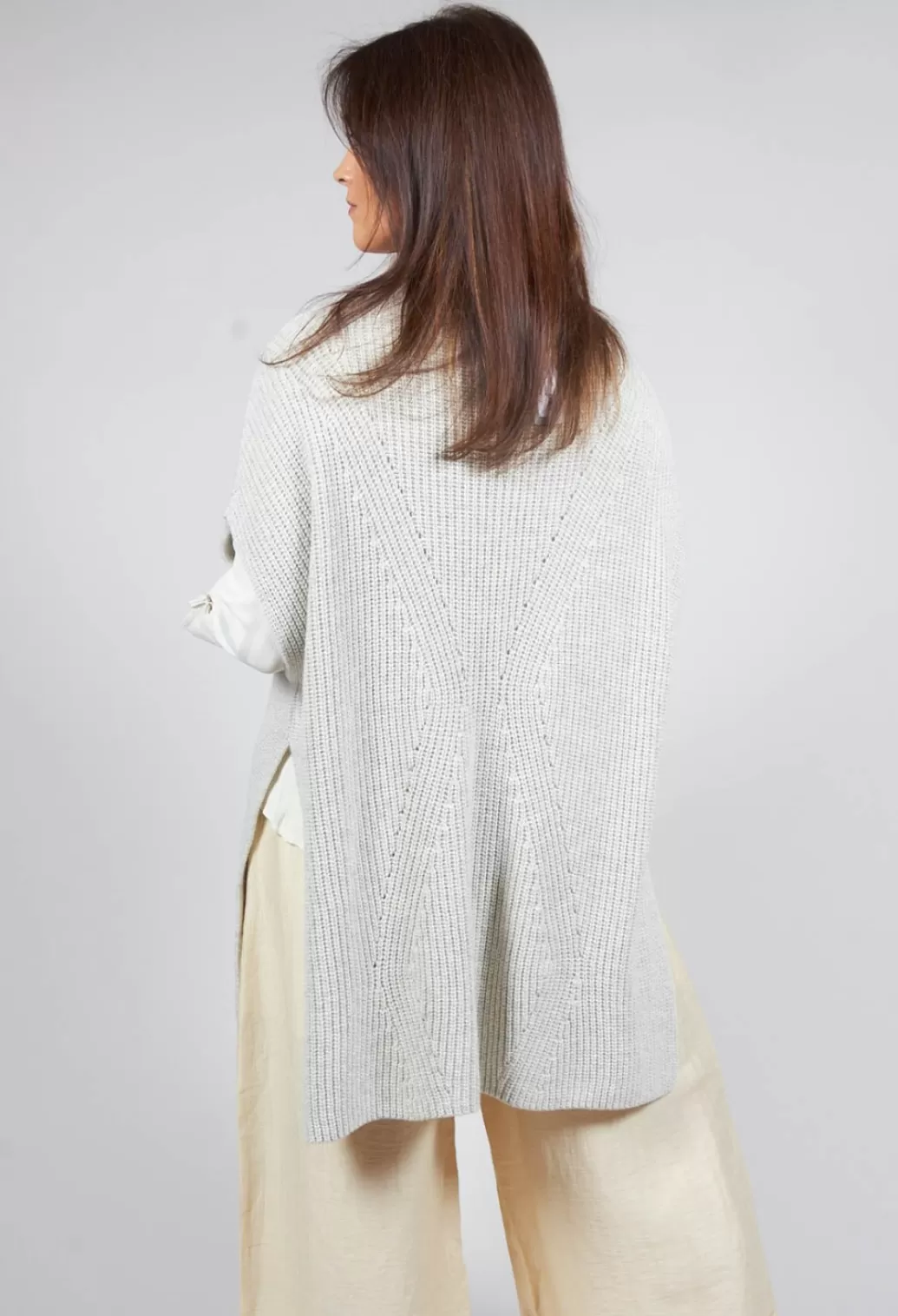 Knitwear^Malloni Sleeveless Chunky Jumper In Grafite Grey