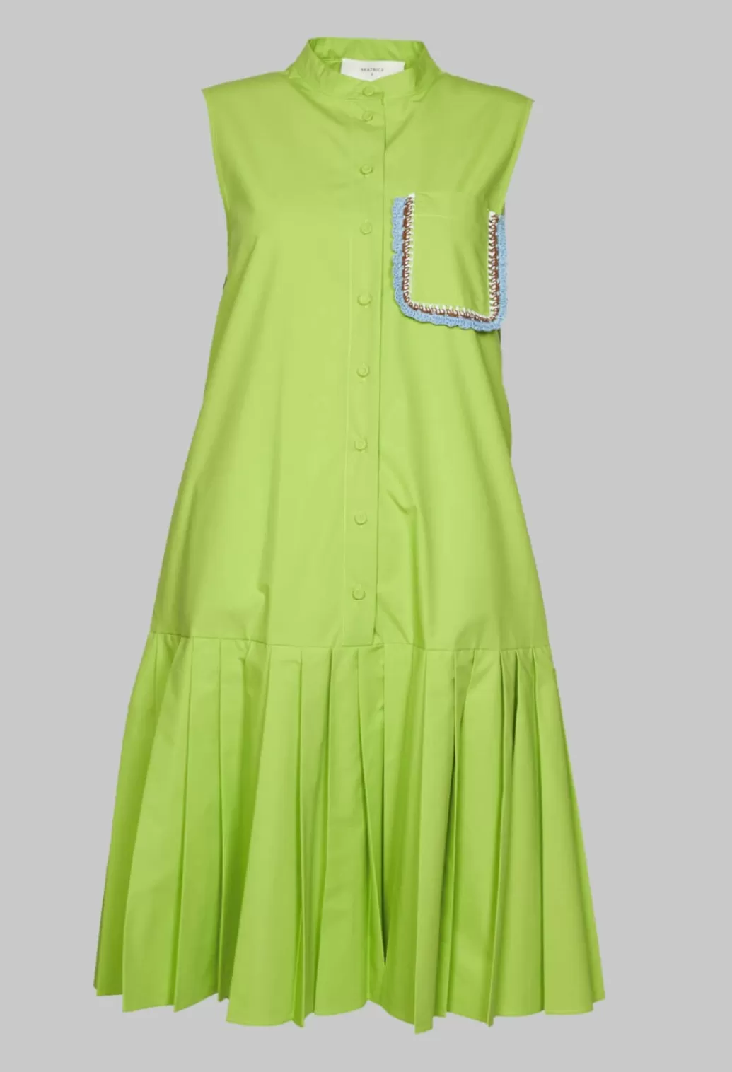 Dresses^Beatrice B Sleeveless Dress With Pleated Hem In Green