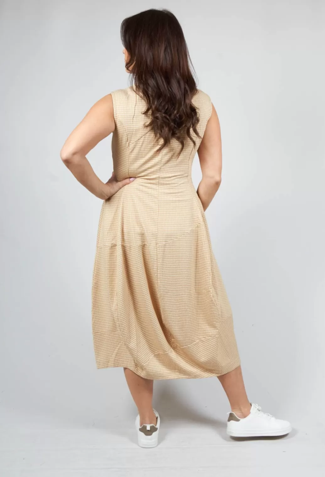 Dresses^Rundholz Black Label Sleeveless Dress With Seam Detail In Corn Check