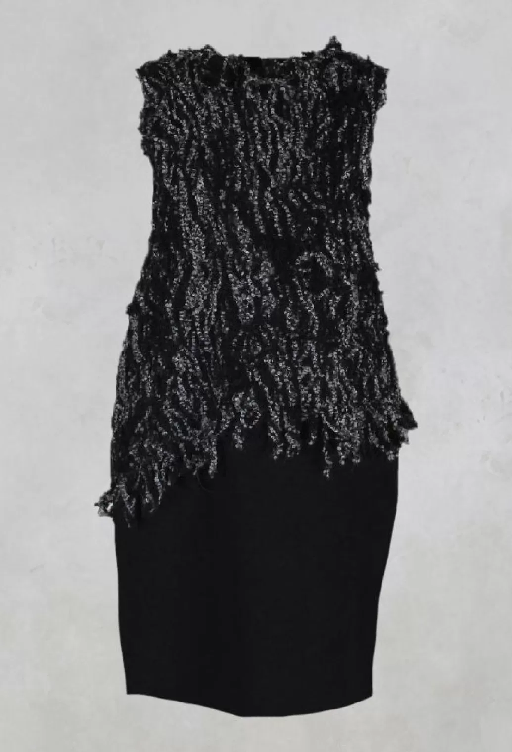 Dresses^Nuovo Borgo Sleeveless Dress With Wool Texture In Black Mix