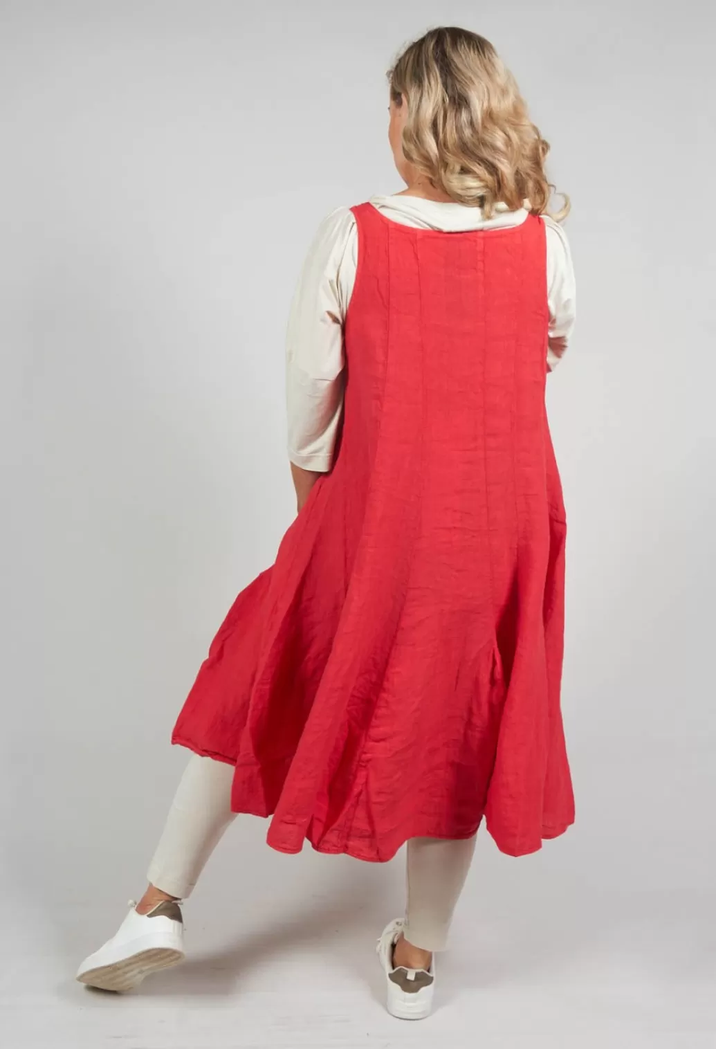 Dresses^Rundholz Black Label Sleeveless Linen Dress In Cherry