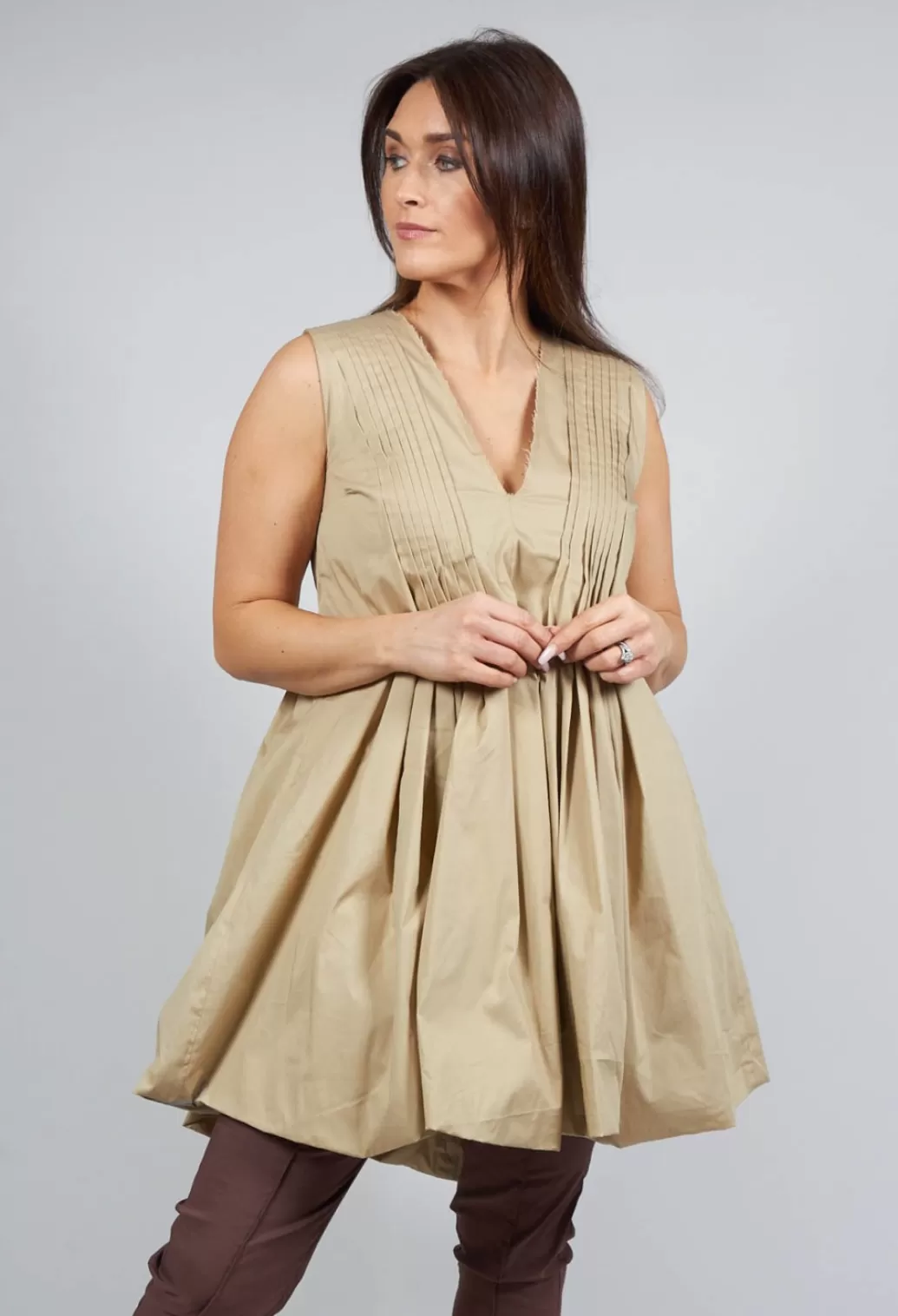 Dresses^Malloni Sleeveless Mini Dress In Sabbia