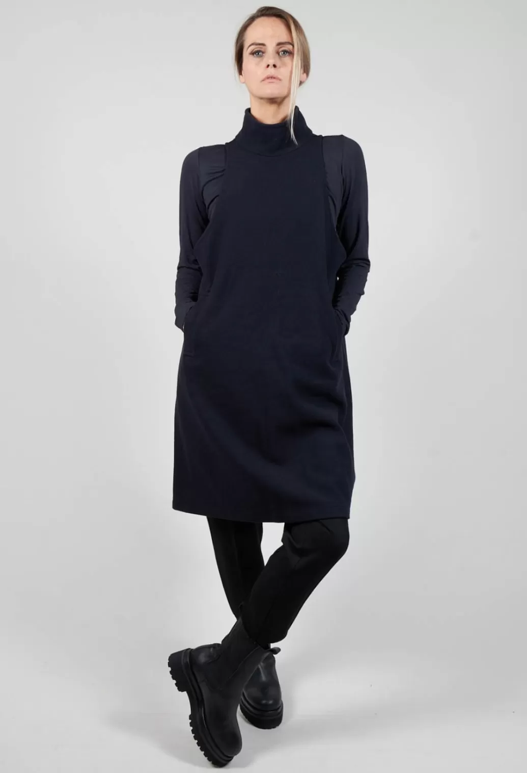 Dresses^Xenia Design Sleeveless Paik Dress With Back Zip Detail In Dark Blue