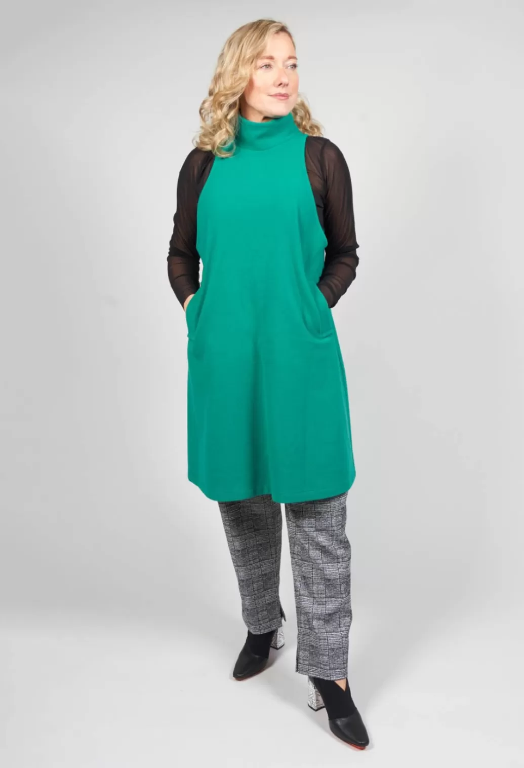 Dresses^Xenia Design Sleeveless Paik Dress With Back Zip Detail In Turqoise Green