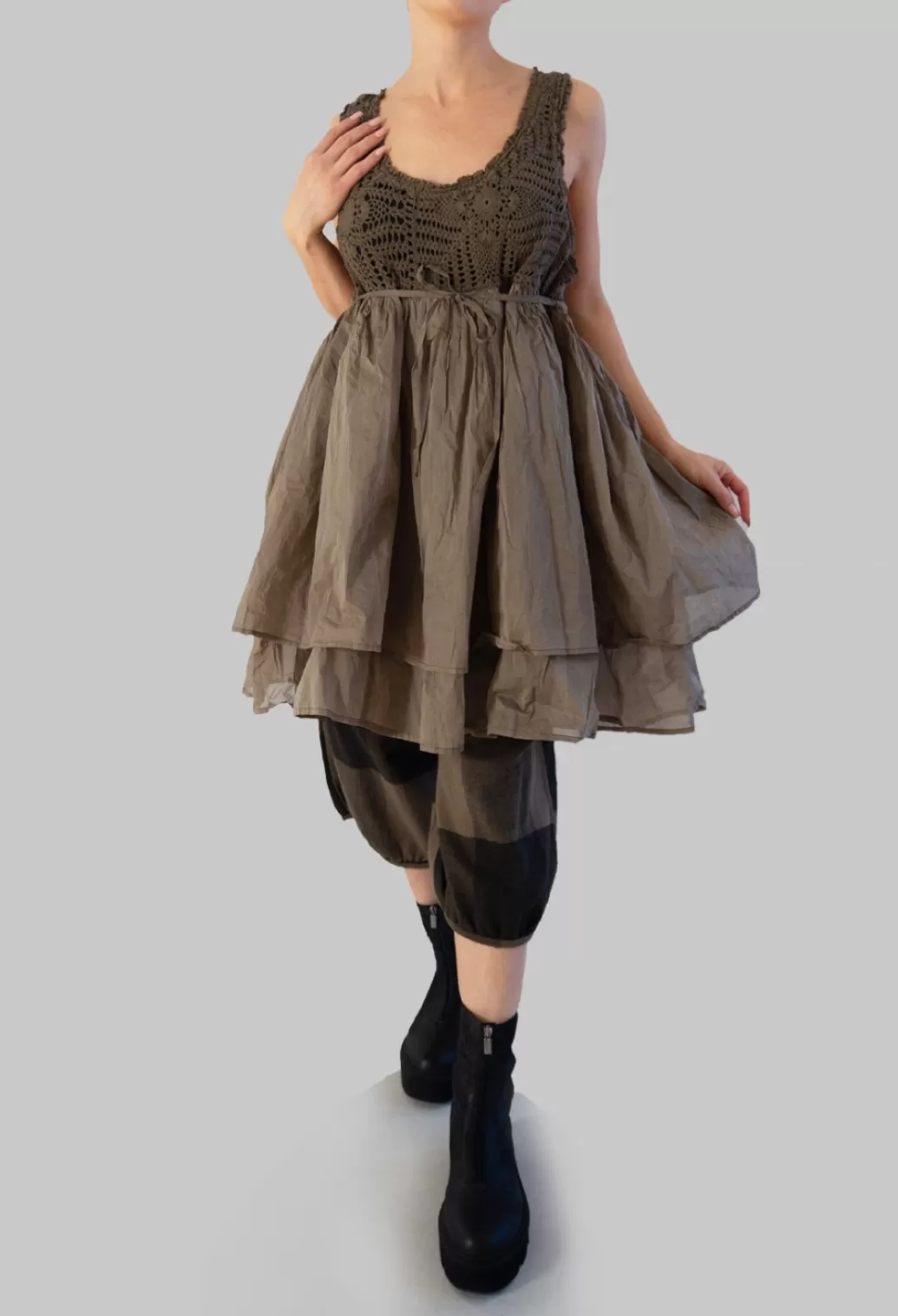 Dresses^Les Ours Sleeveless Pierrot Dress In Chocolat