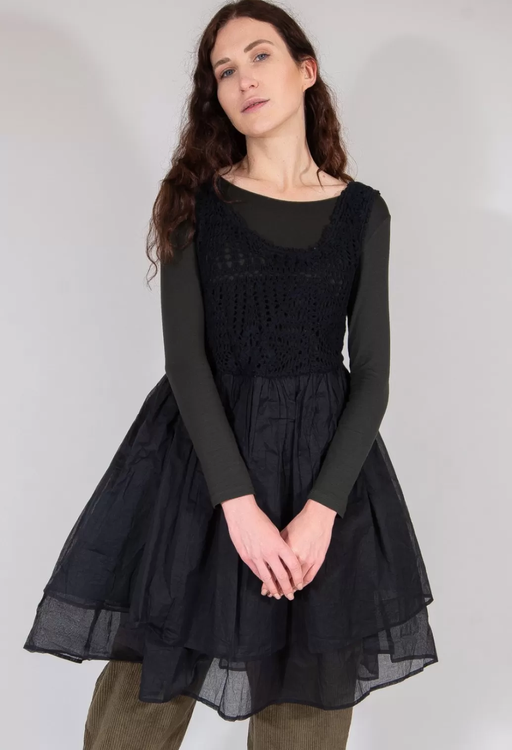 Dresses^Les Ours Sleeveless Pierrot Dress In Noir