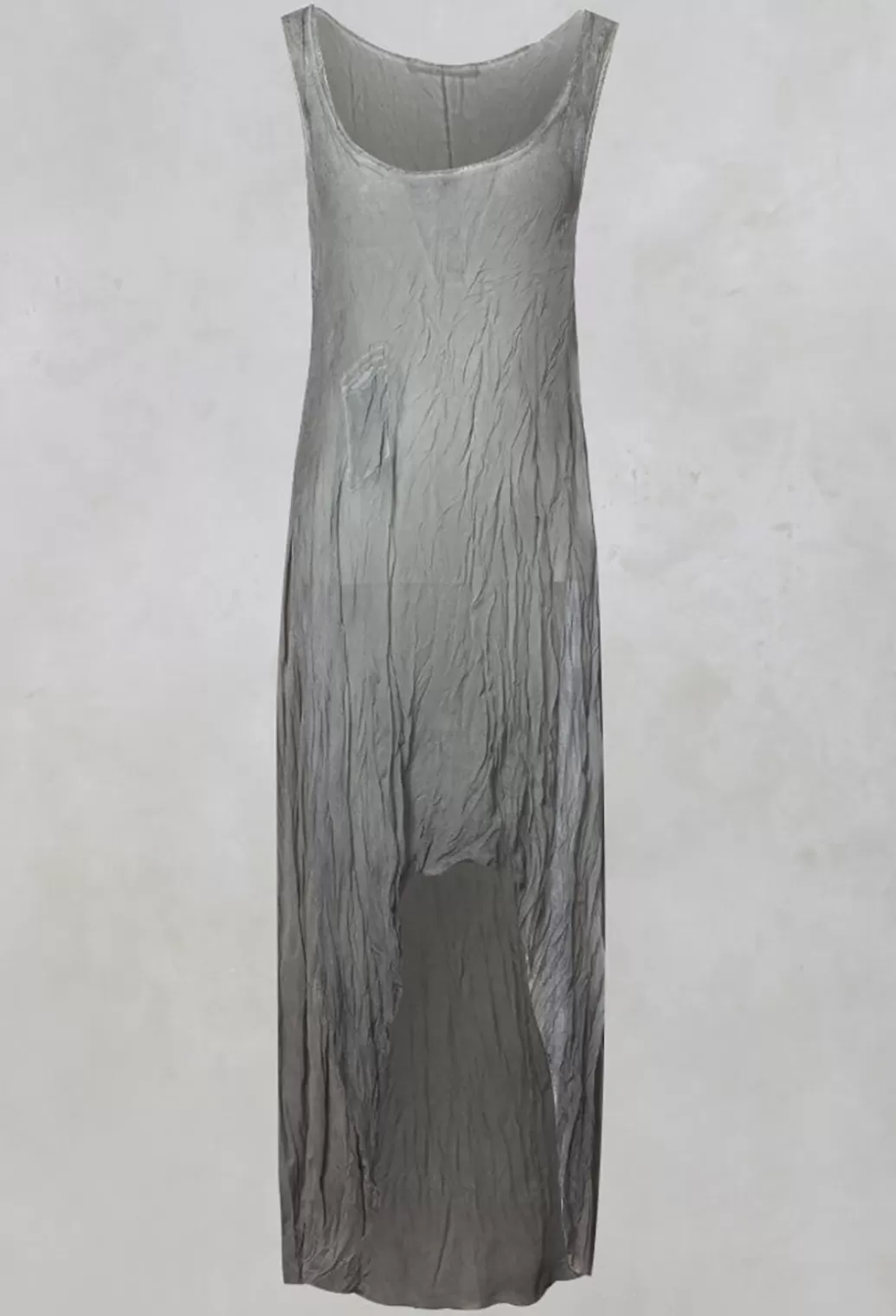 Dresses^Umit Unal Sleeveless Sheer Dress With Drop Hem In Light Grey