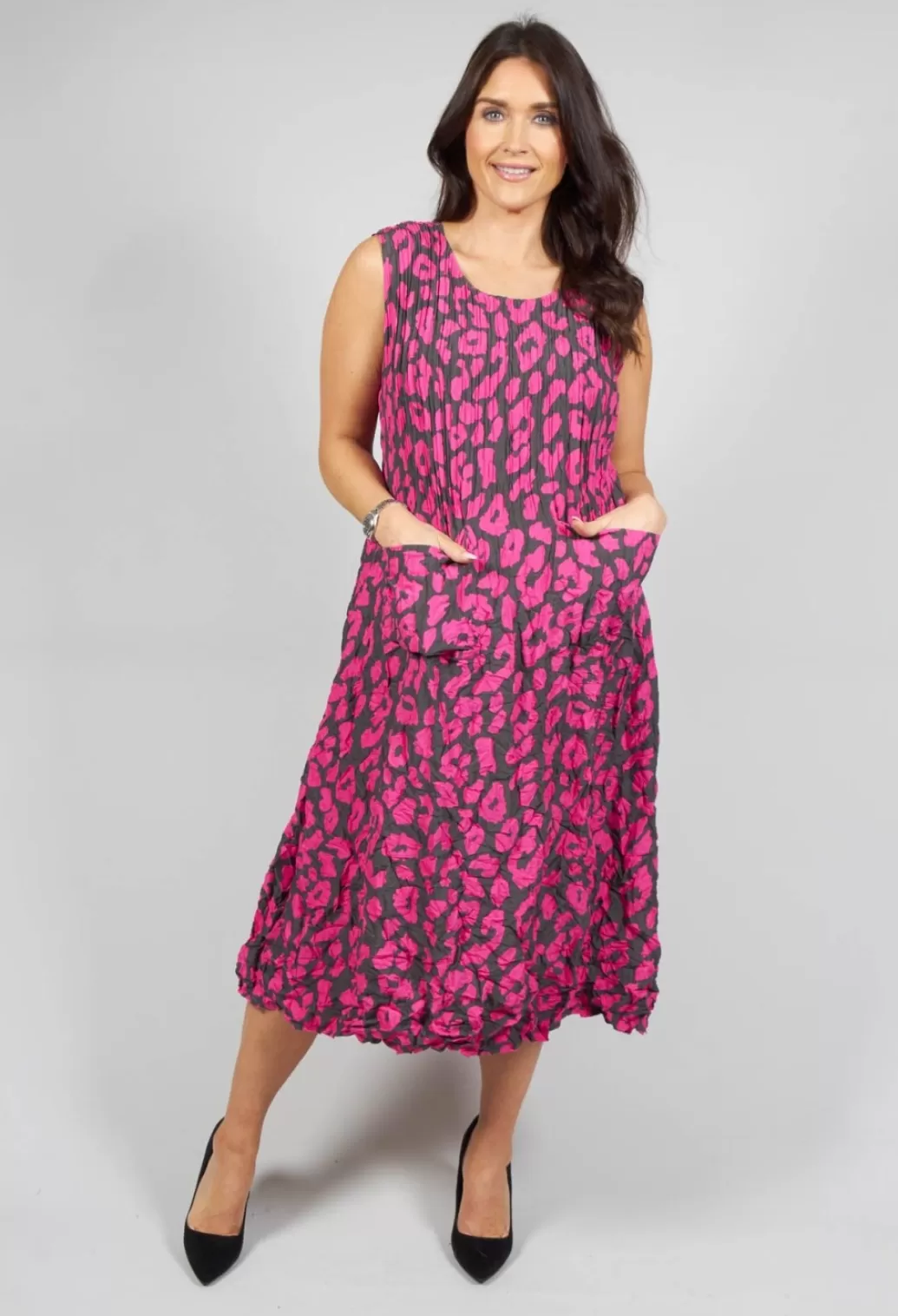 Dresses^Alquema Sleeveless Smash Dress In Pink Leopard