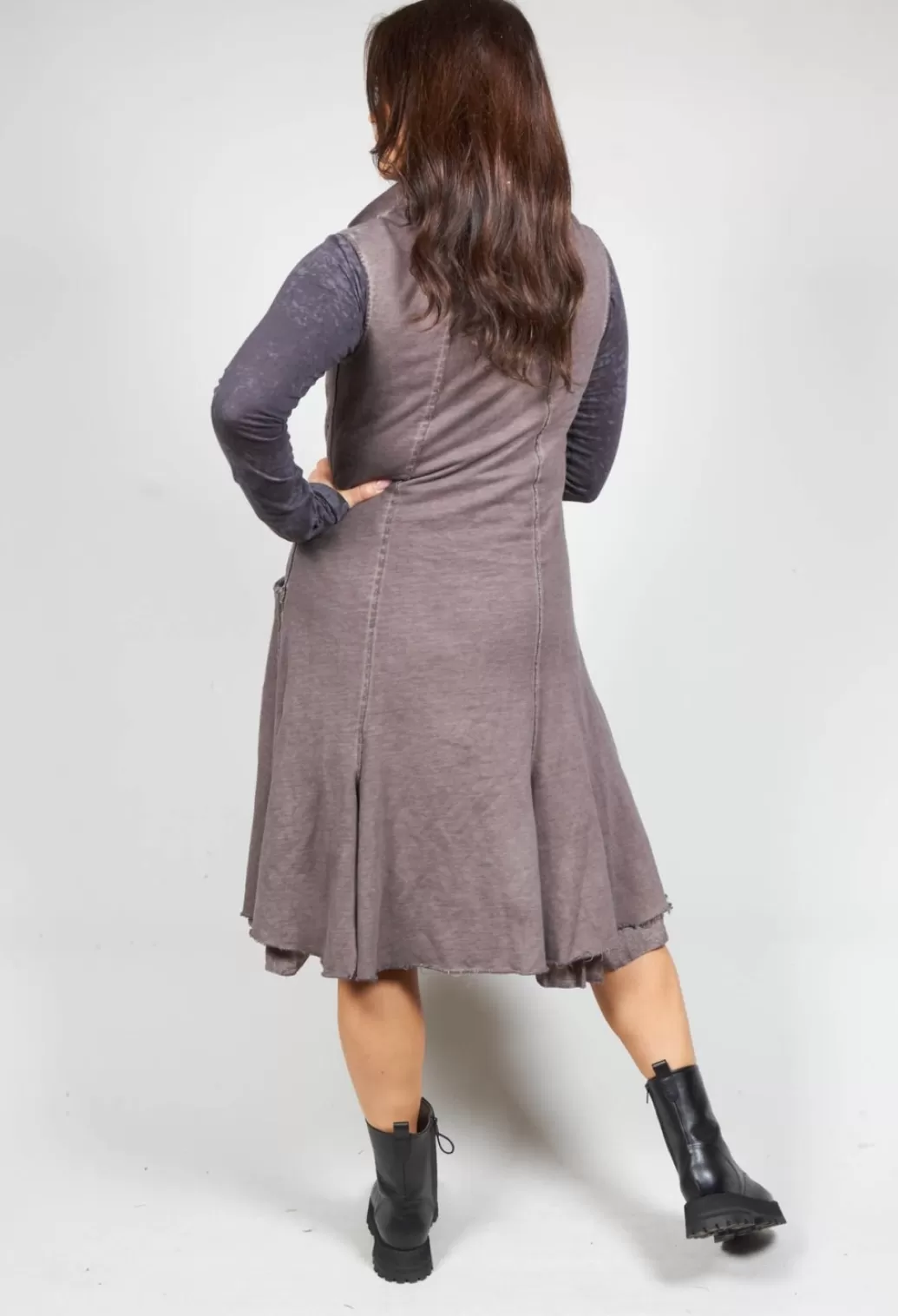 Dresses^Rundholz Black Label Sleeveless Taupe Cloud Dress With High Collar