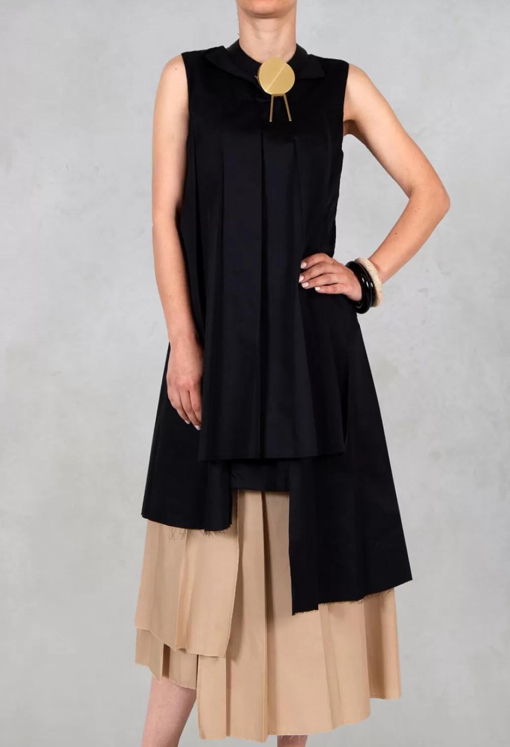 Dresses^Malloni Sleeveless Tunic In Nero