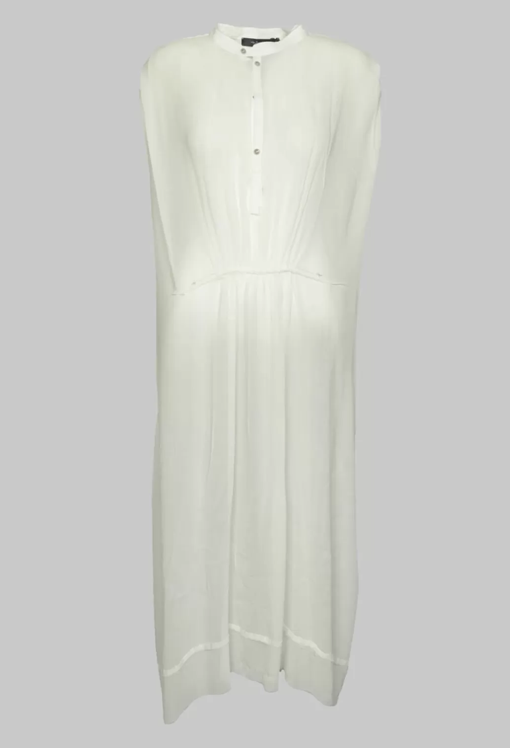 Dresses^Umit Unal Sleeveless Washed Silk Shirt Dress In Off White