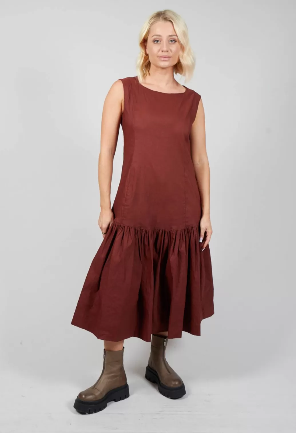 Dresses^Rundholz Dip Smock Dress In Maple