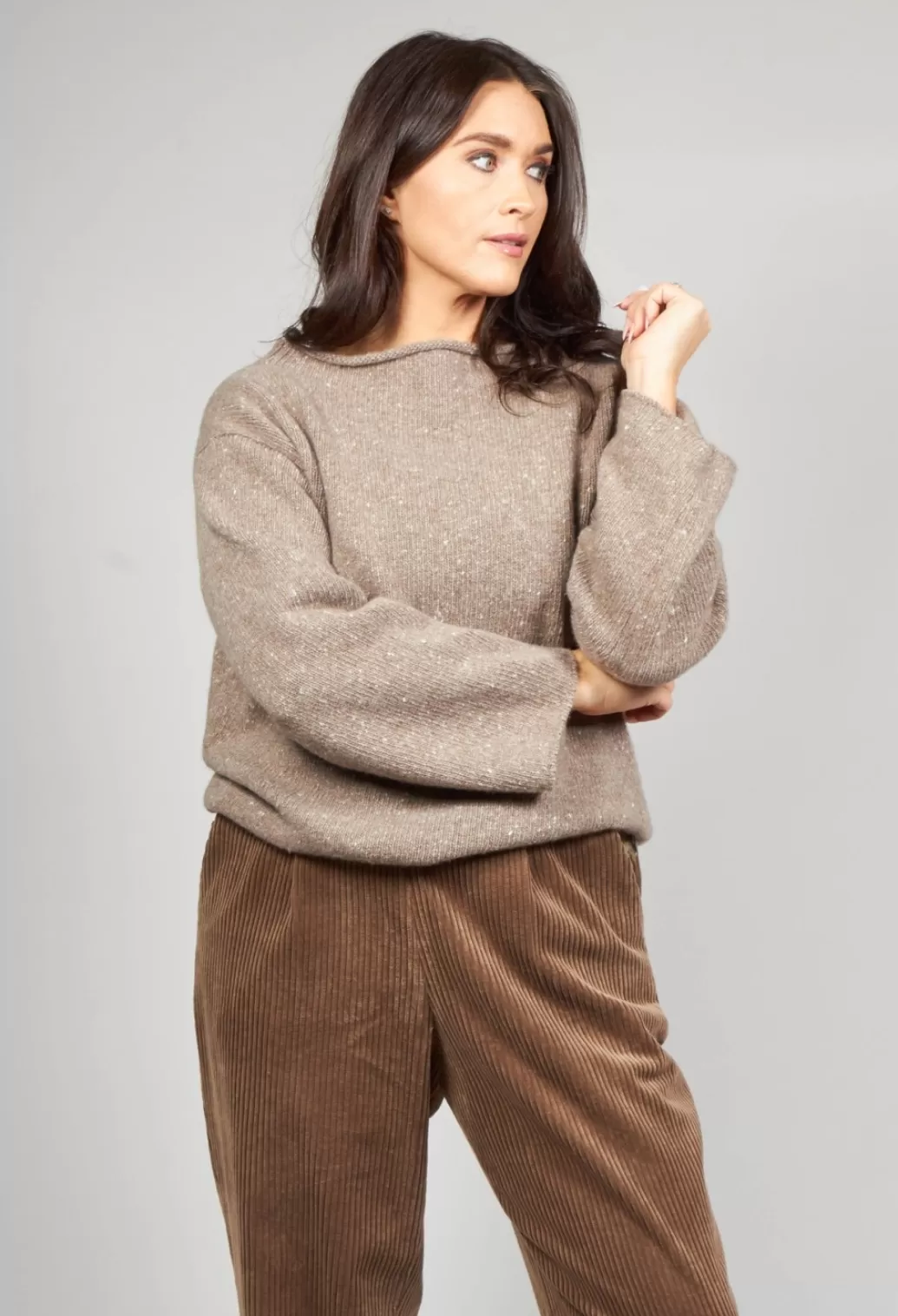 Jumpers^EastByEastWest Somerset Cashmere Blend Jumper In Latte