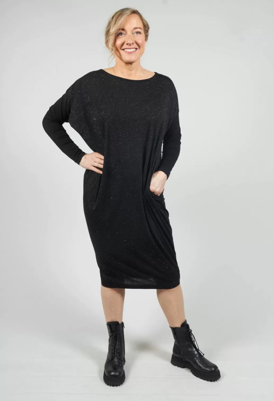 Dresses^Xenia Design Speckled Midi Dress Afra In Black / Silver