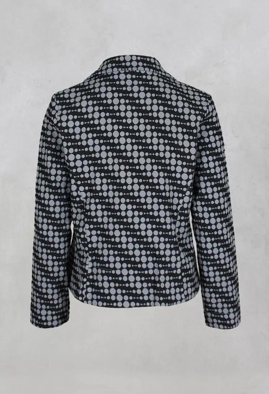Jackets^Out of Xile Spotty Jacquard Short Jacket With Button Front In Silver