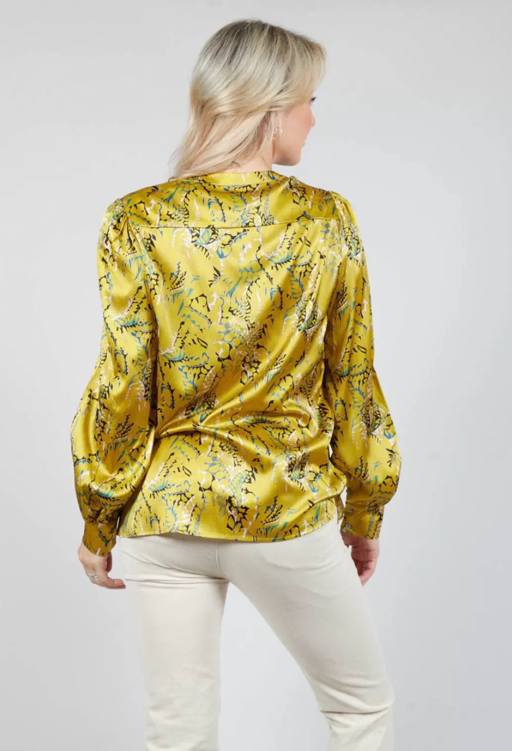 Shirts & Blouses^Dea Kudibal Stacy Blouse With Volume Sleeves In Anthurium Canary