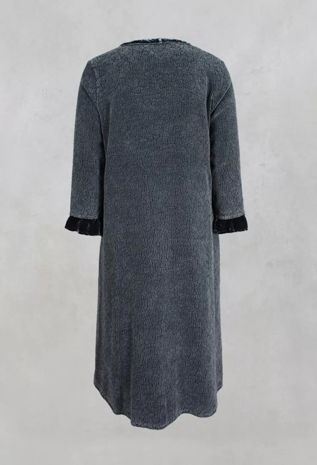 Dresses^Out of Xile Straight Plain Chanille Dress With Pockets And Trim In Silver