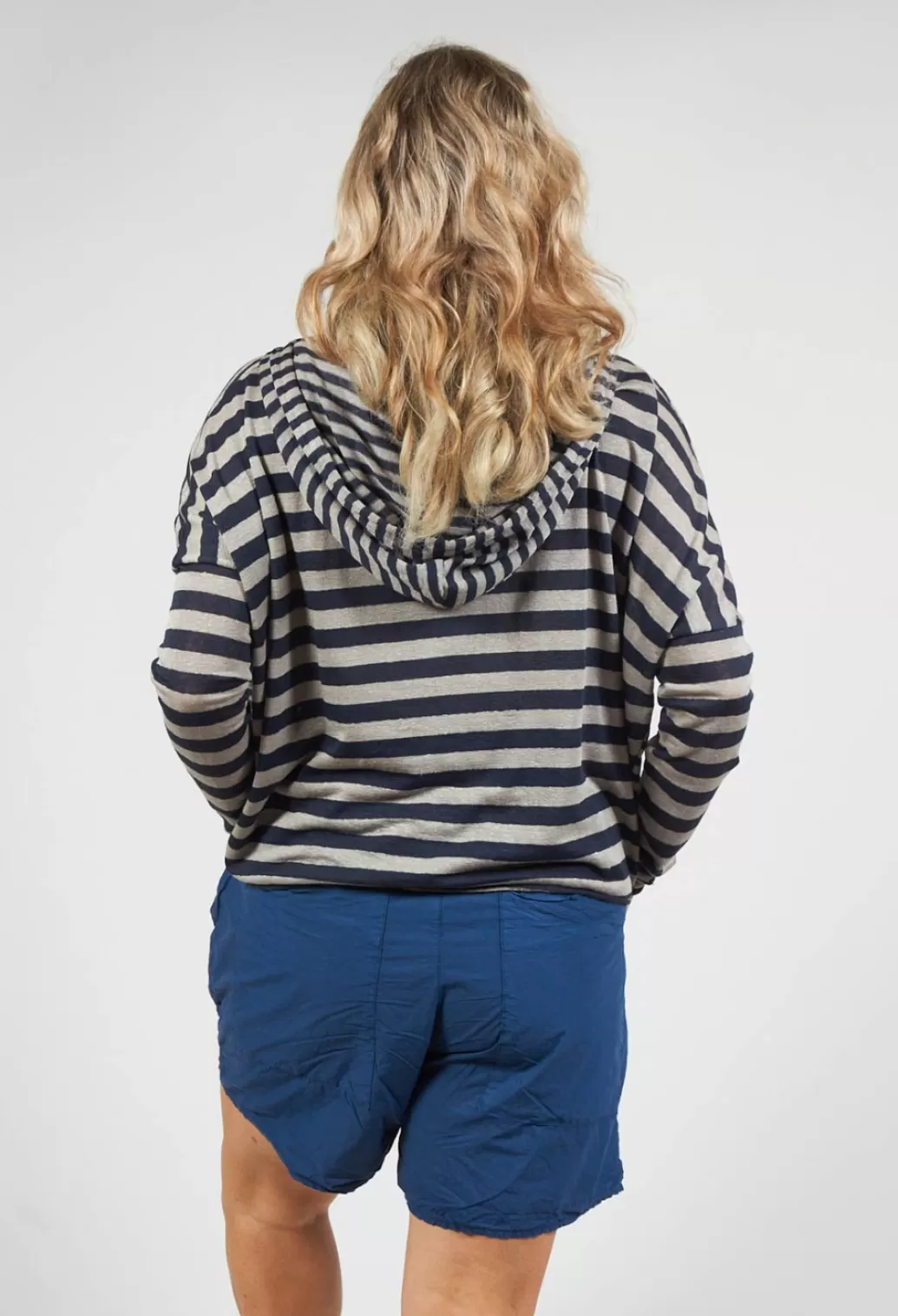 Cardigans^Album Di Famiglia Striped Hooded Cardigan In Navy