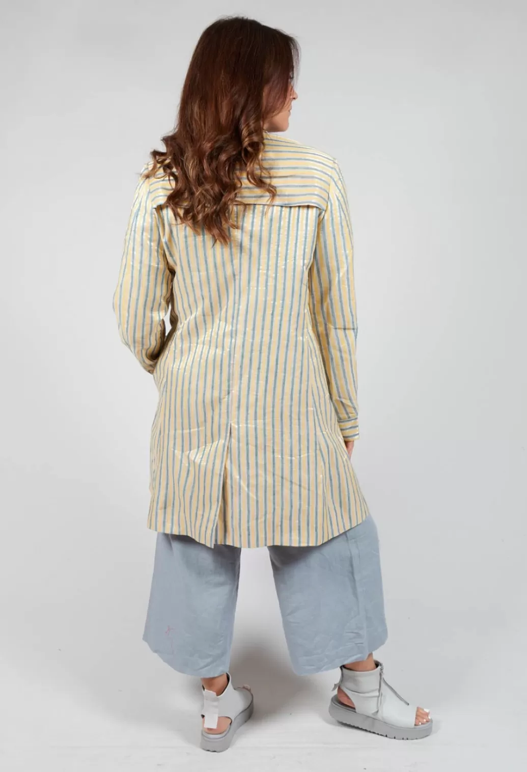 Jackets^Akaaro Striped Jacket With Pockets In Yellow