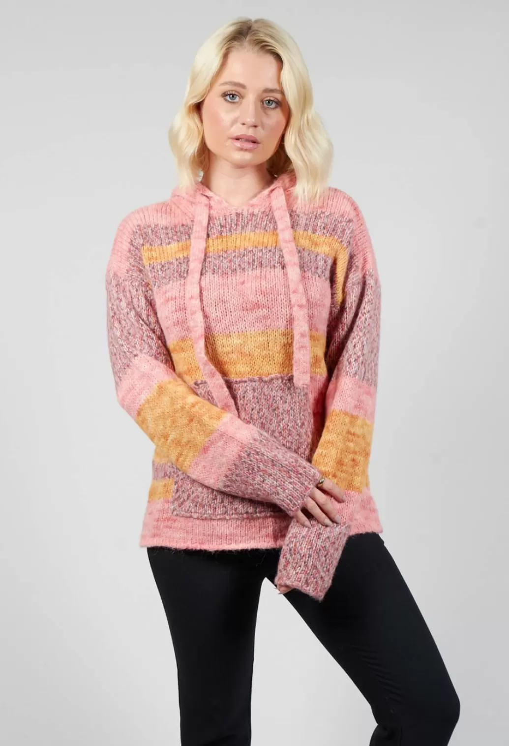 Jumpers^Beatrice B Striped Melange Sweatshirt In Pink