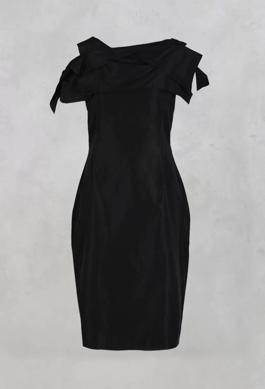 Dresses^Xenia Design Structured Dress With Pleated Shoulder In Black