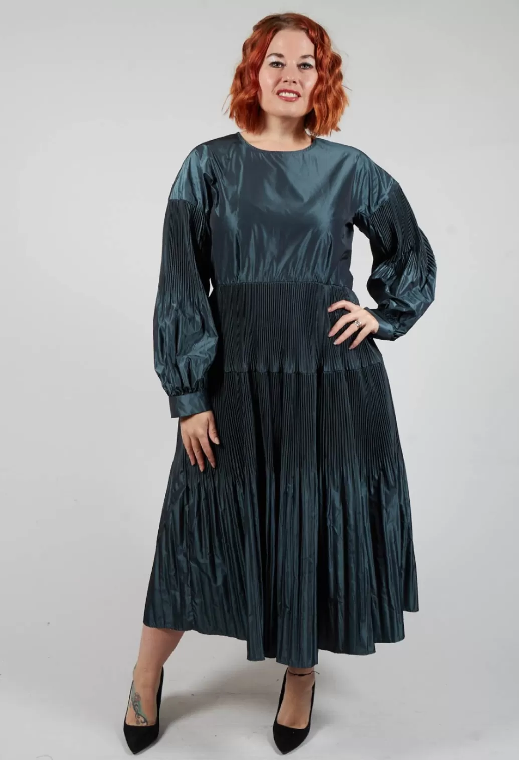 Dresses^Beatrice B Taffeta Dress In Grey