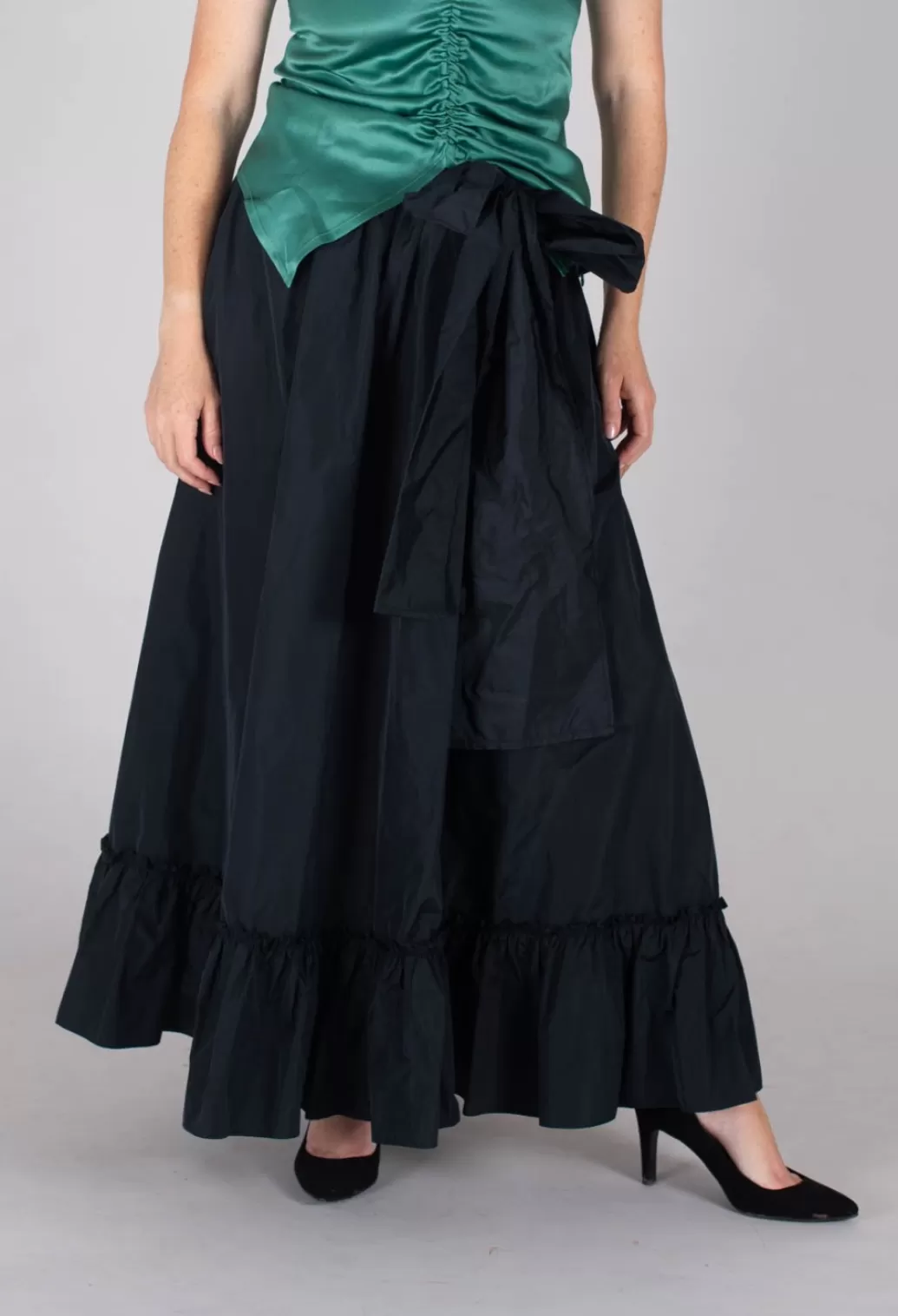 Skirts^Beatrice B Taffeta Frill Hem Skirt In Black