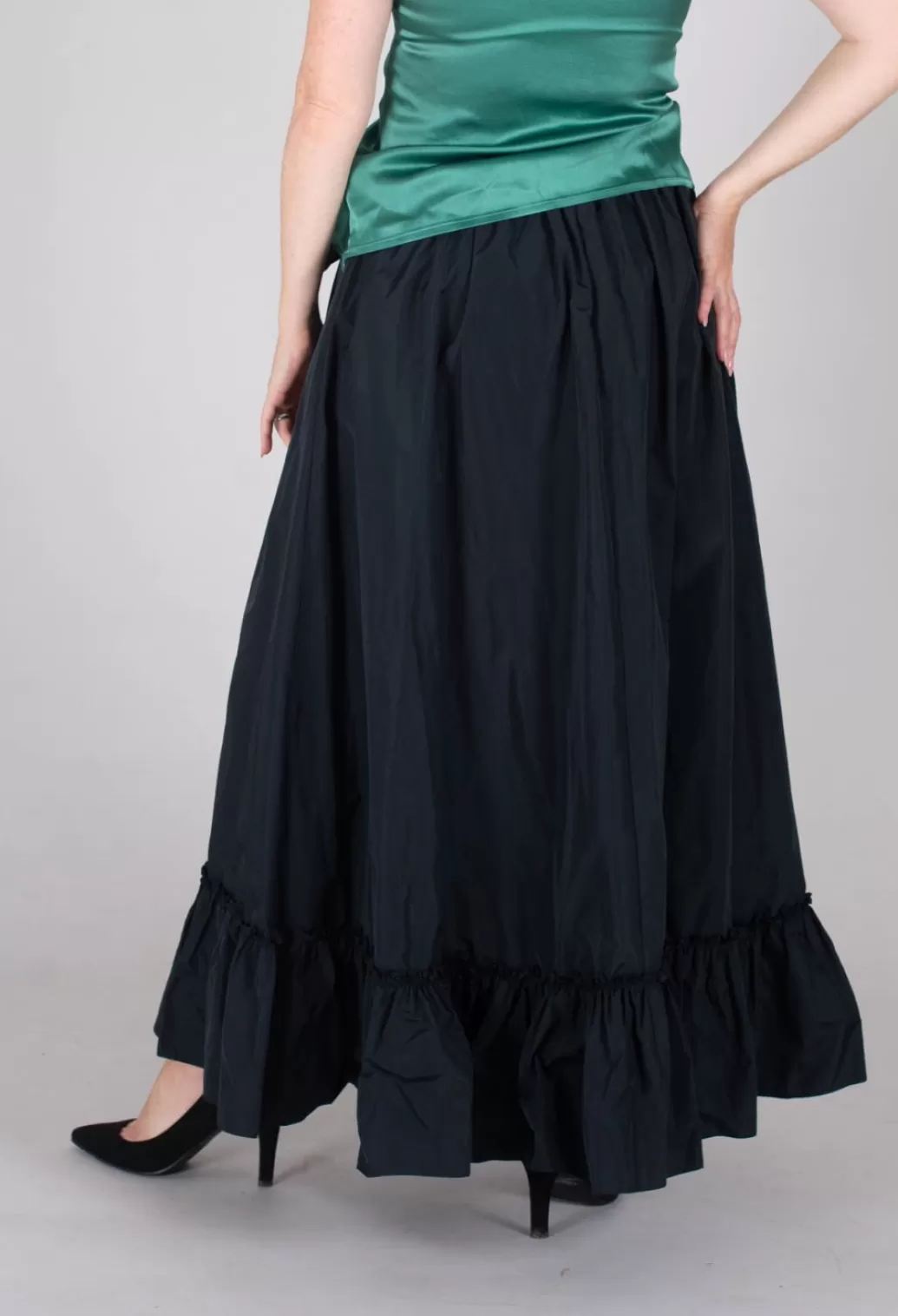 Skirts^Beatrice B Taffeta Frill Hem Skirt In Black