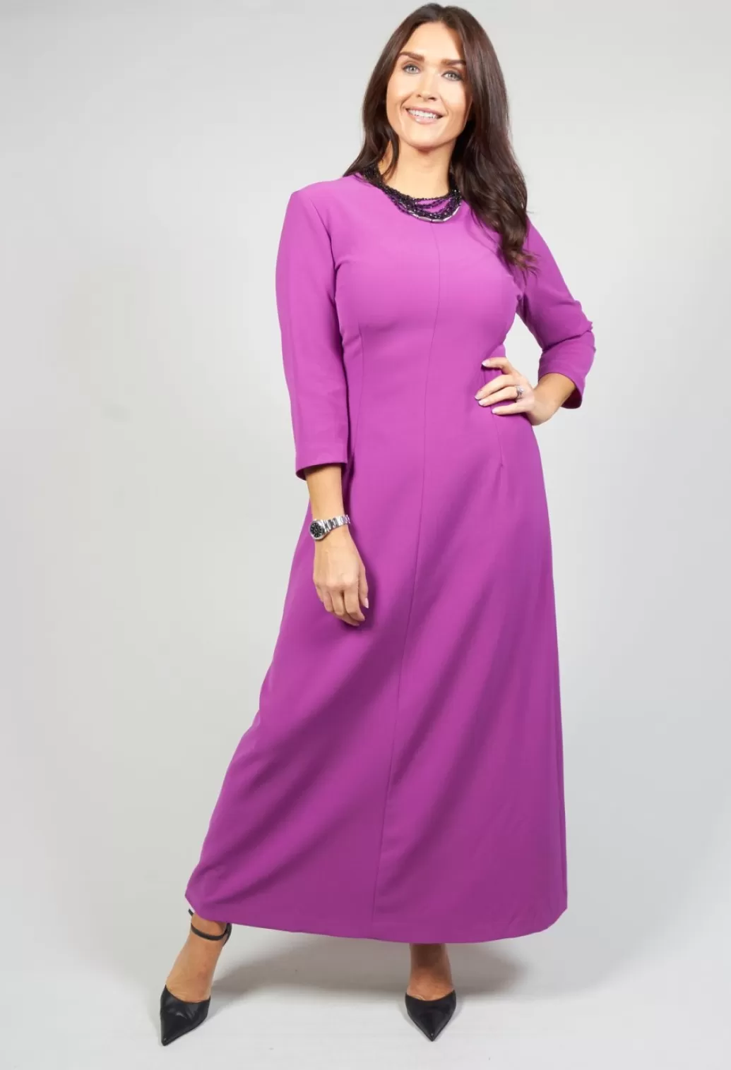 Dresses^Malloni Tailored Maxi Dress In Ciclamino