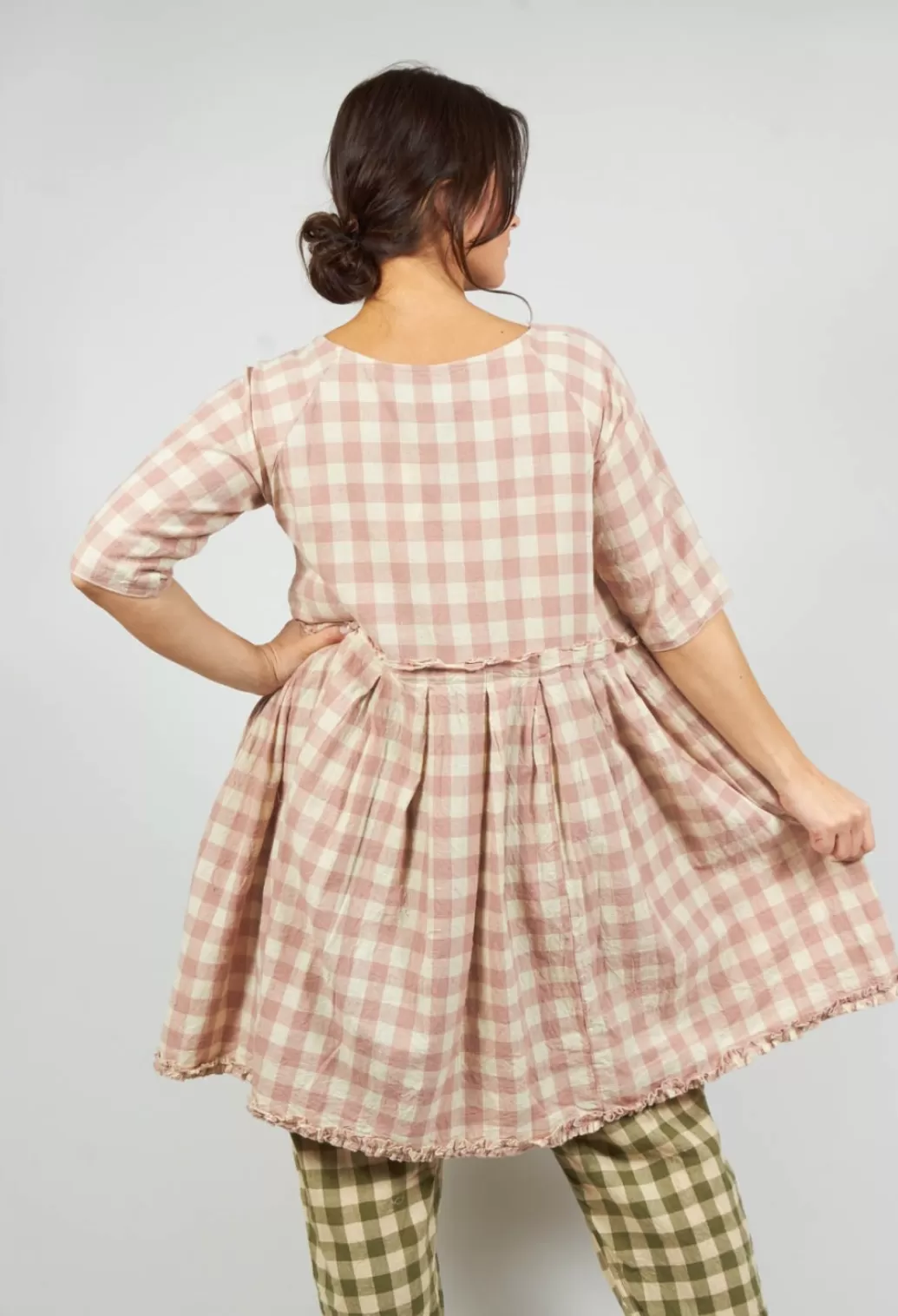 Dresses^Les Ours Teata Rustic Dress In Carreaux Rose