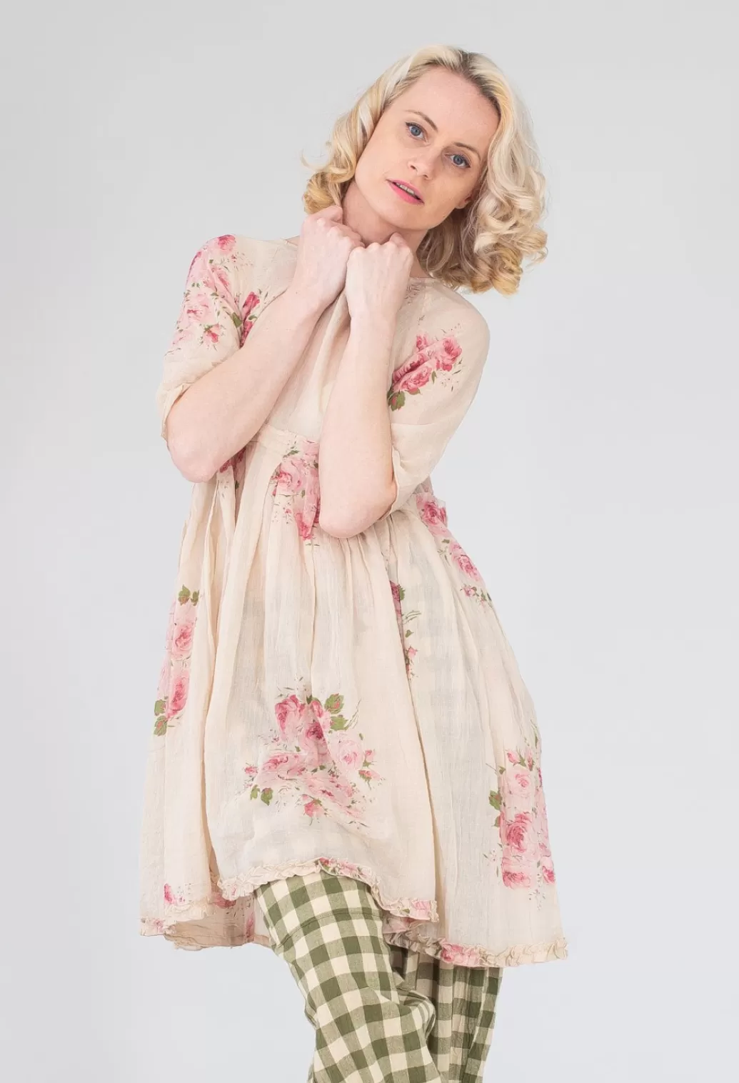 Dresses^Les Ours Teata Voile Dress In Pink Floral Print