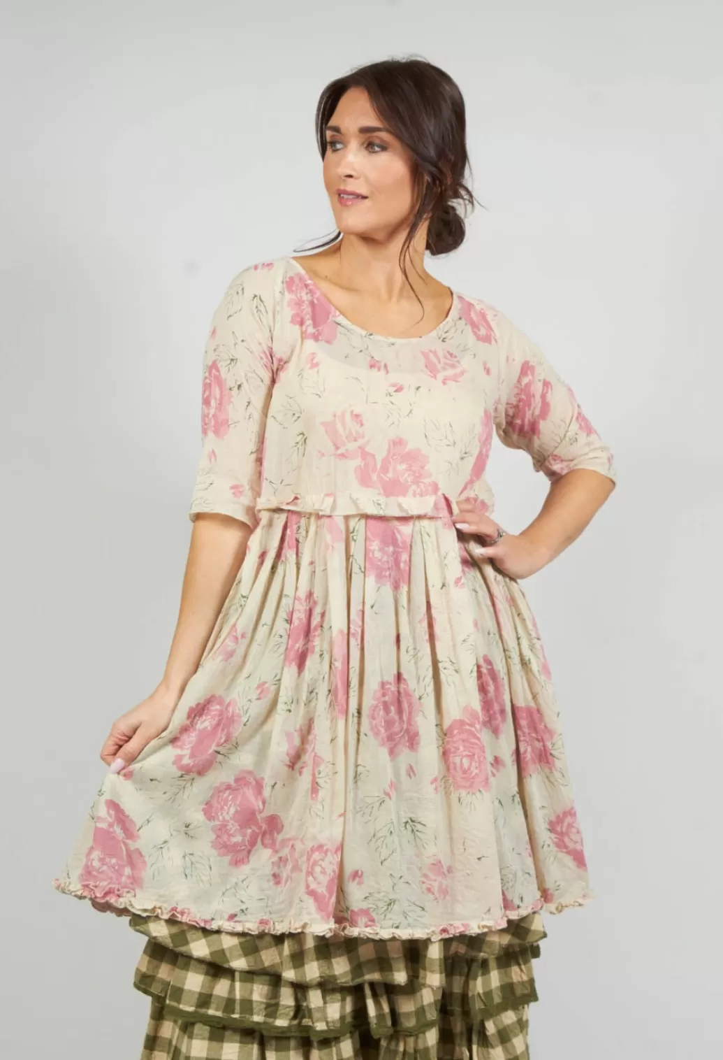 Dresses^Les Ours Teata Voile Dress In Pink Rose Print