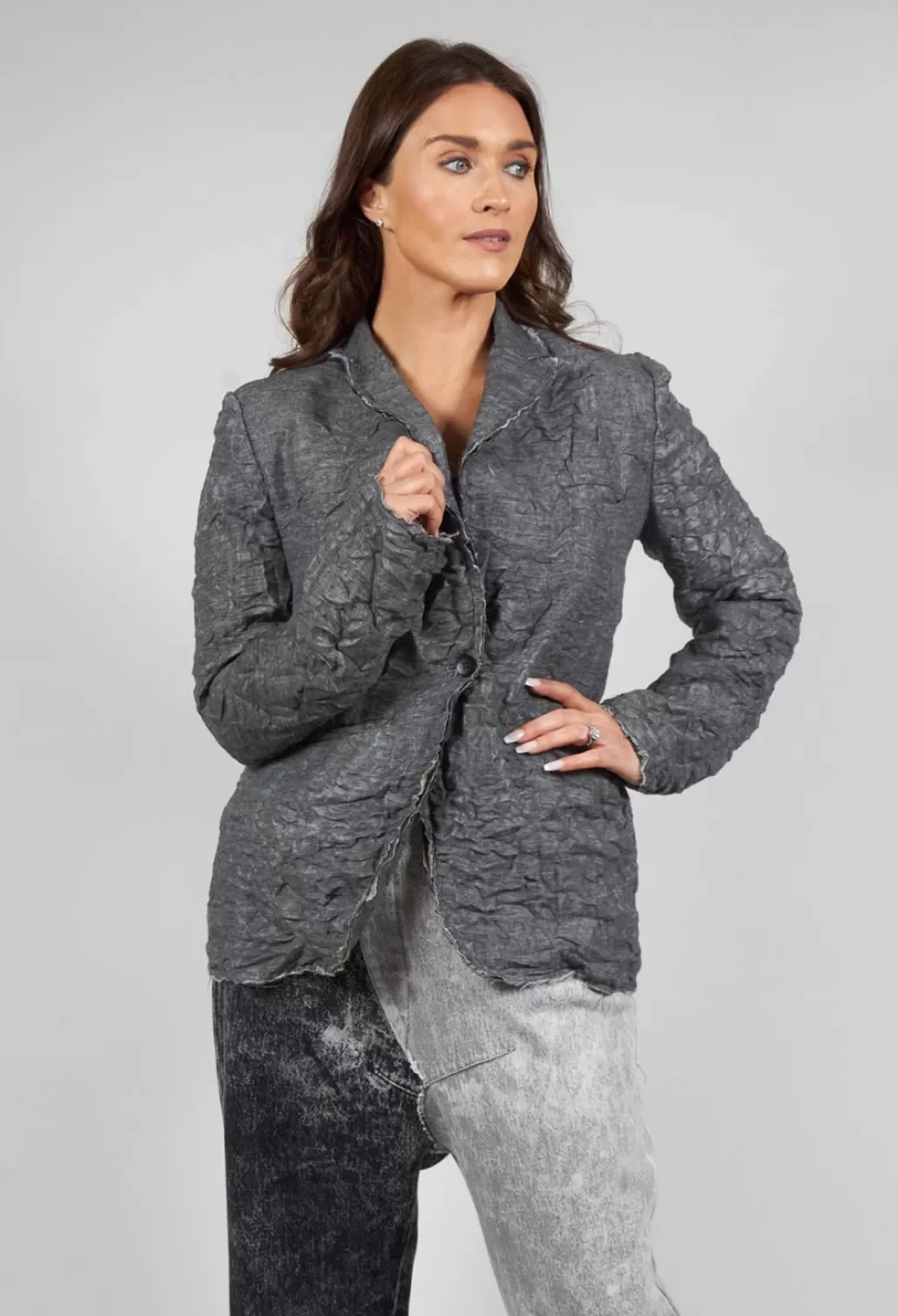 Jackets^Marc Point Textured Blazer In Grey