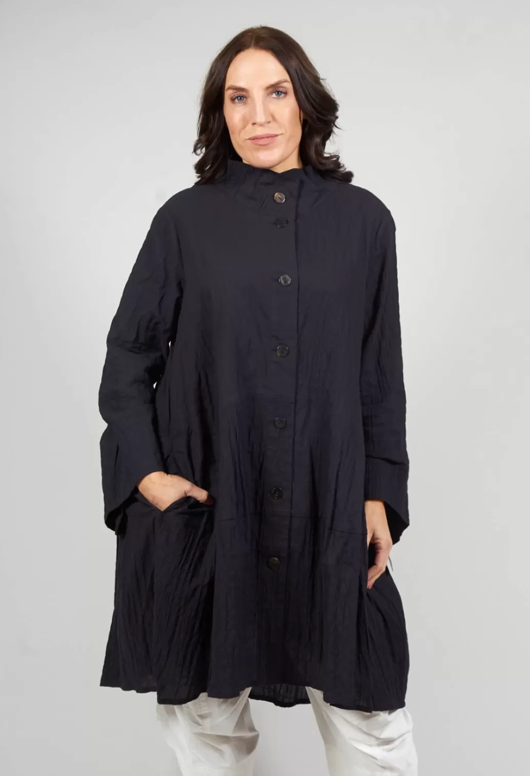 Dresses^Moyuru Textured Shirt Dress In Black