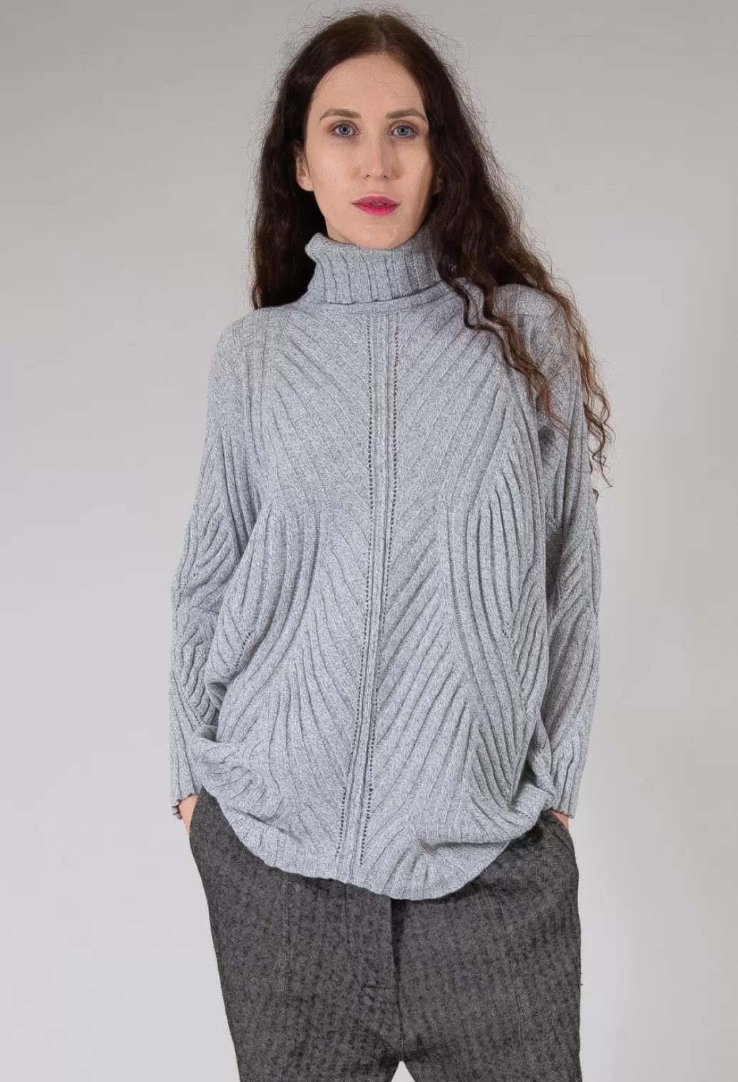 Jumpers^Marc Point Thick Knit Jumper In Grey