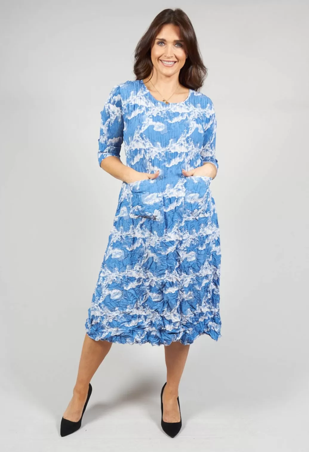 Dresses^Alquema Three Quarter Sleeve Smash Dress In Clouds