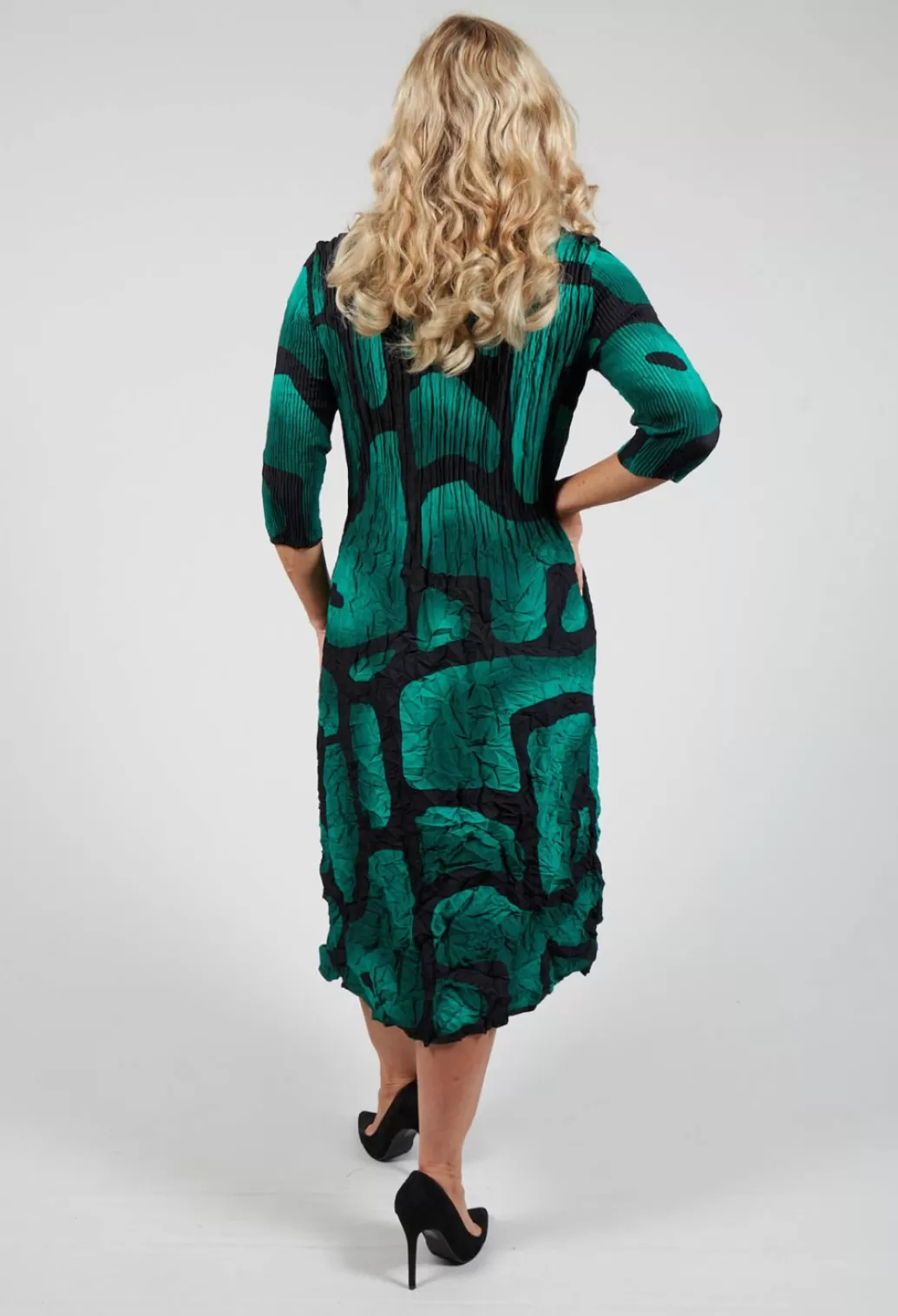 Dresses^Alquema Three Quarter Sleeve Smash Dress In Green Touson