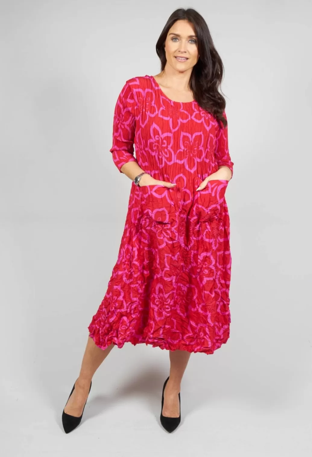 Dresses^Alquema Three Quarter Sleeve Smash Dress In Spectro