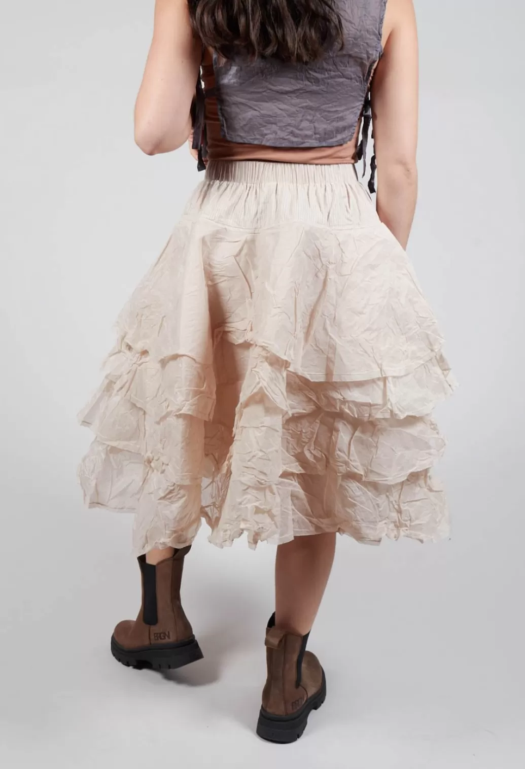 Skirts^Ewa I Walla Tine Hard Voile Skirt In Pearl